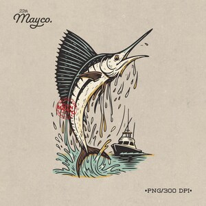T-shirt Vintage Années 80 "I'D RATHER BE FISHING" Marlin - Taille L Unisex (Coton, Rouge)