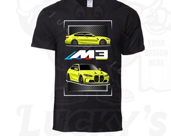 BMW M3 G80 tshirt mens and womens S M L XL 2XL 3XL Sao Paulo Yellow by Luckys Custom Tees