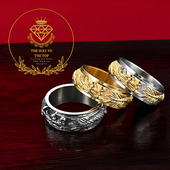 Gothic Dragon Spinner Ring: Anxiety Relief Fidget Jewelry