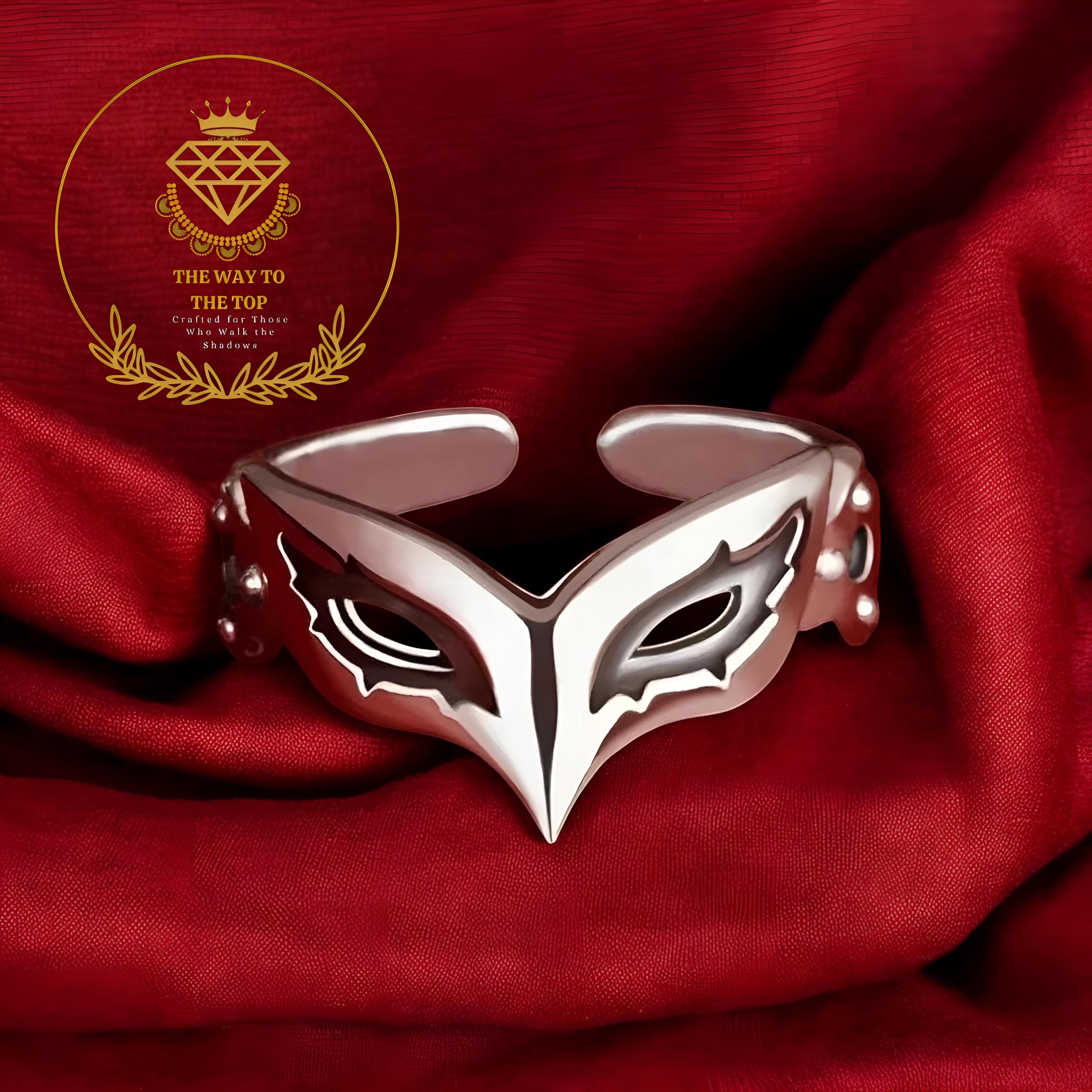 Persona 5 Joker Ring: Gothic Mask, Adjustable Cosplay