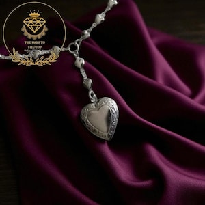 Romantic Heart Locket Necklace for Women | Titanium Steel Y2K Pendant | Gothic Silver Box Charm Jewelry | Vintage Style Gift