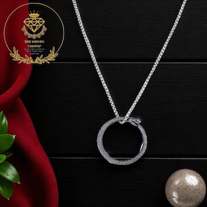 Collar con colgante de serpiente Ouroboros: joyería gótica de acero inoxidable con forma de serpiente