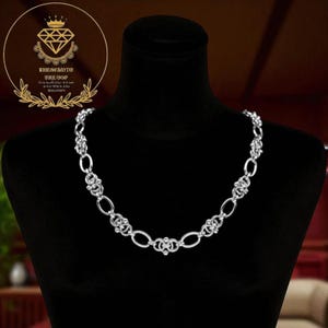 Unisex Stainless Steel Chain Necklace, Gothic Knot Choker, Streetwear Jewelry for Men & Women, Alt Layering Necklace | Punk Gift for Him Her