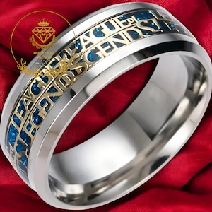 League of Legends Stainless Steel Ring | LOL Game Inspired Jewelry for Men | Masculine 316L Steel Personality Ring, Gamer Gift