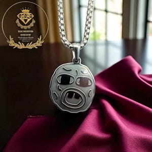 Gothic Stainless Steel Face Pendant Necklace: Hip Hop Streetwear