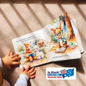 Entrega GRÁTIS na Austrália | Growing Strong – Livro cartonado para crianças | Presente para bebê | Livro ilustrado | Primeiro aniversário | Afirmações positivas