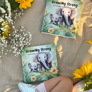 Stock prêt à l'emploi Australie | Growing Strong - Livre cartonné pour enfants | Cadeau bébé | Livre d'images | Premier anniversaire | Affirmations positives