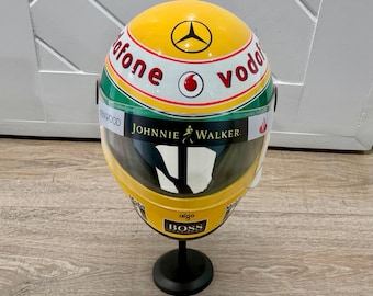 Lewis Hamilton 2007 Rookie Season Helmet Replica, Formula 1 Collectible (DOT Certified) Full Size