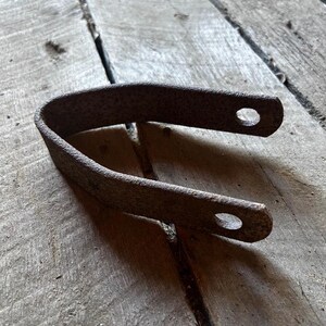 Primitive Antique Iron Hitch Clevis | Rusty Farm Tool | Rustic Farmhouse Decor & Wall Hanging | Vintage Farm Equipment | Barn Find
