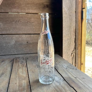 Botella de refresco Southway vintage / Embotelladora de Coca-Cola en Sanford, Carolina del Norte / Objeto coleccionable retro raro de mediados de siglo, estilo moderno de los años 50, ACL anterior a la Guerra de Secesión