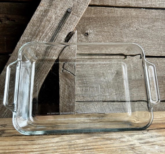 Vintage Anchor Hocking Clear Glass Casserole Dish: 1960s Mid