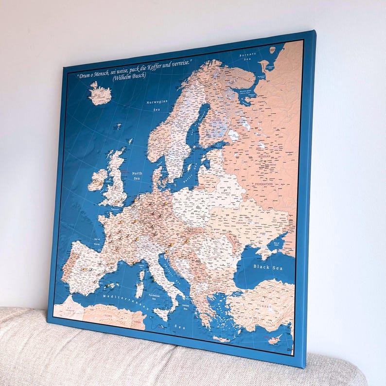Push Pin Europe Maps