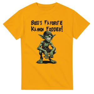 Camiseta de Kannon Fodder favorita del jefe: Camiseta divertida de duende 100 % algodón