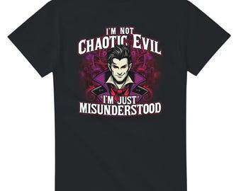 Chaotic Evil T-Shirt: Funny DnD Alignment Tee, RPG Tabletop Gamer Gift