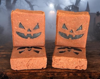 Goat milk soap Jack o lantern soap Halloween Soap Halloween goat milk soap Pumpkin soap Fall Soap Fall goat milk soap Halloween gift idea
