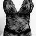 Camisole in Black Stretch Lace and Matching Boyshorts Panties, Available Crotchless 