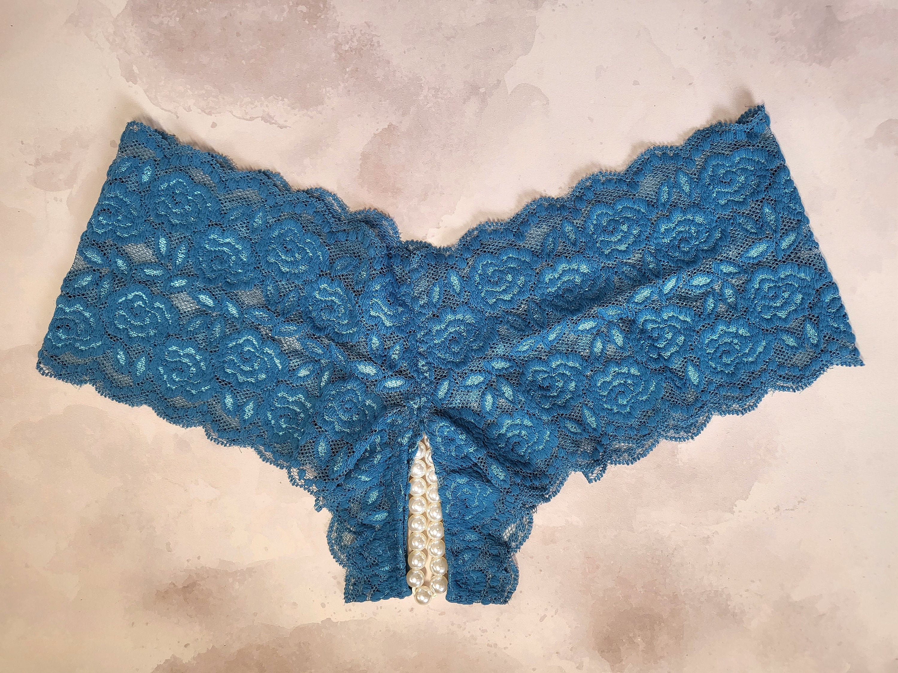 Lined Triangle Lace Bra Panty Set - Turquoise – Ocoza