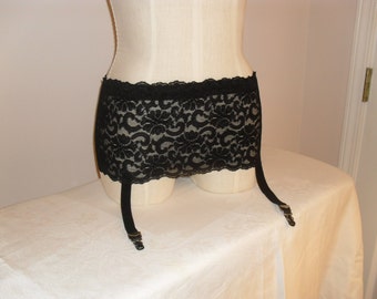 Garter Belt in Black Stretch Lace, Retro Style - Etsy Garter Belt in Black Stretch Lace, Retro Style - Etsy