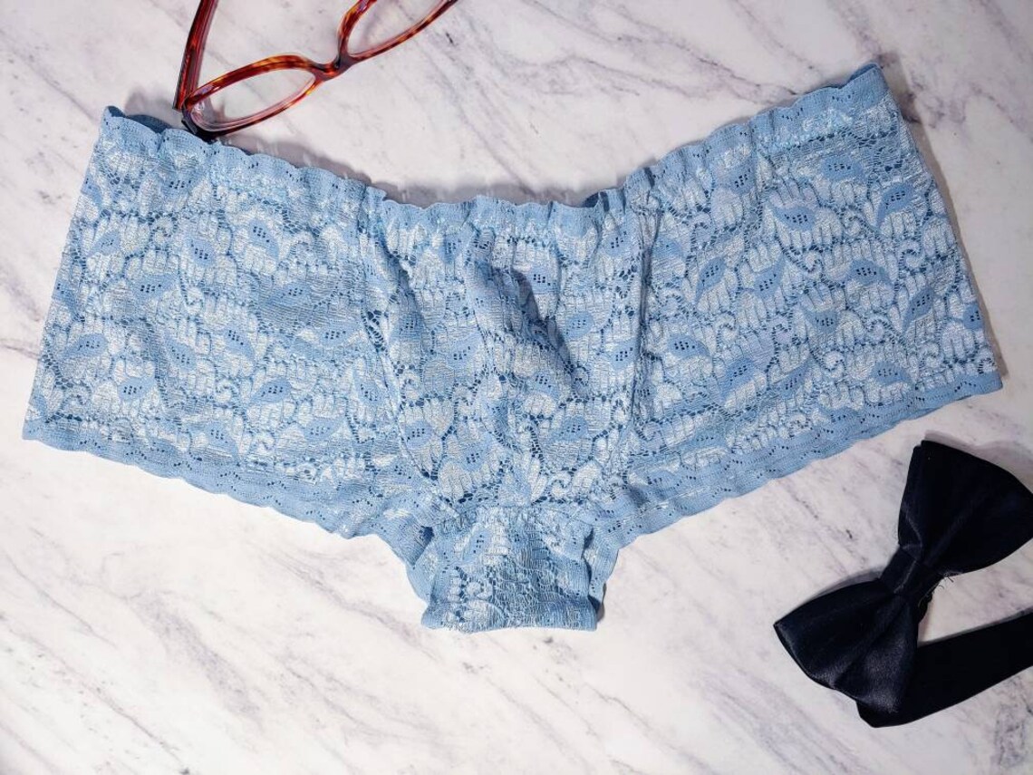 Mens Boyshort Style Panties in Stretch Lace Available in More Etsy