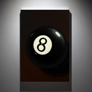 Vintage Pool Ball Print, Retro Wall Art, Canvas Print, Retro 8-Ball, Trendy Wall Art, Game Room Décor,  Billiards Decor, Game Room Bar Decor