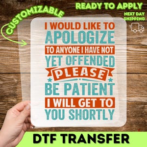 Lustige DTF Transferfolie für T-Shirts - Offensiver Humor DTF Print, einfaches Aufbügeln, sarkastisches Retro Design für die DIY-Shirt-Herstellung