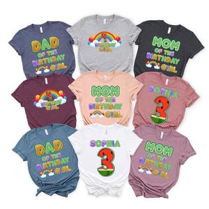 Rainbow Birthday Shirt, Girl Birthday Shirt, Girl Birthday Party Shirt, Rainbow Party Shirt, Rainbow Shirt, Girl Rainbow Birthday Shirt