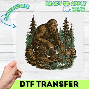 Bigfoot Wilderness Adventure DTF Transfer for Nature Lovers Shirt, Retro Cryptid Iron-On for Outdoor Enthusiasts & Sasquatch Fans