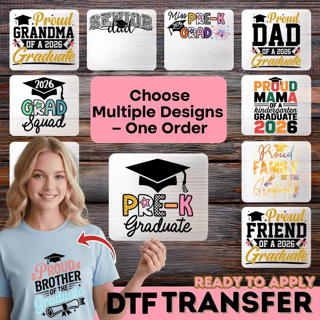 Graduate Transfer Graduate DTF Transfer Class of 2026, Proud Family Graduation Heat ...