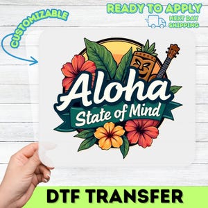 Aloha Funny Hawaiian Theme DTF Transfer for T-shirt & Sweatshirt - Ready to Press Tropical Vacation Beach Vibes Apparel