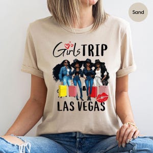 Las Vegas Girls Trip Shirt, Airport Black Girl Trip Tee, Bestie Trip Shirts, Summer Vacation Shirt, Vegas Trip Shirt, Retro Girls Trip Shirt