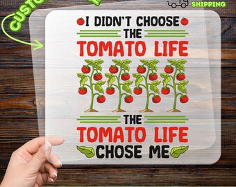 Ich habe mir das Tomatenleben nicht ausgesucht – Lustiger Bügelaufkleber für Gartenliebhaber, ideal für Tomatenfans, sofort einsatzbereit zum Aufbügeln
