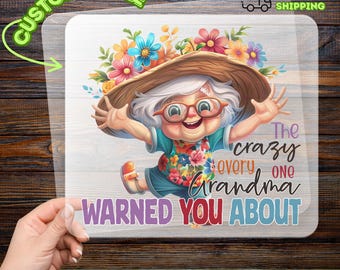 Divertida abuela te advirtió que te gusta el sexo. Transferencia, calcomanía termoadhesiva con humor familiar para el Día de la Madre.