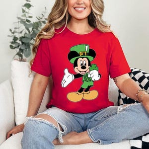 Disney Mickey St. Patrick&#39;s Day Shirt, Mickey Hat Clover Tee, Irish Day Disney Shirt, Mickey Mouse Lucky Shirt, St. Patrick&#39;s Day Shirt