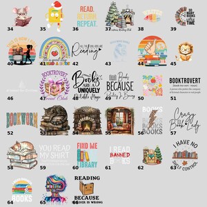 a collection of book-themed graphics and phrases, including illustrations of books, reading, and various book-related concepts. The phrases and images are diverse and creative, but they are not described in detail. The collage is not a single image but a group of different images that collectively convey the theme of reading and books.