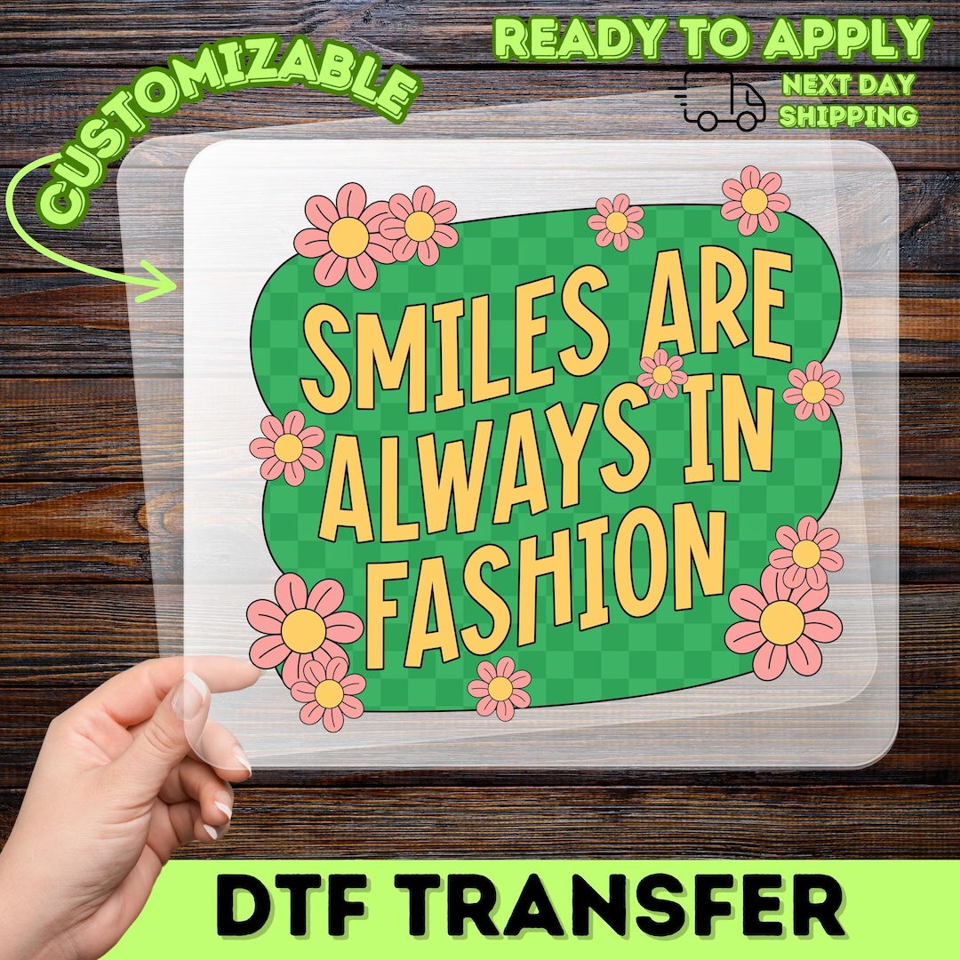 Retro 70s Style Floral DTF Transfer | Smiles Are Always in Fashion ...