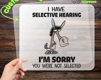 Grumpy Donkey Cartoon Humor, Introvert Pride DTF Transfer, Iron-On Decal, Selectively Social Sarcastic Animal Design Ready to Press