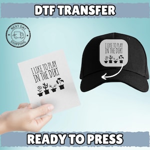 Me gusta jugar en la tierra. Humor sobre jardinería. Transferencia termoadhesiva DTF. Calcomanía para amantes de la naturaleza y las plantas. Regalo listo para planchar. imagen 7