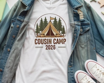 Matching Cousin Camping Shirt, Cousin Camp 2026 Tshirt, Summer Family Camping Shirt, Reunion Camp Gift, Toddler Youth Cousins Camp Shirts