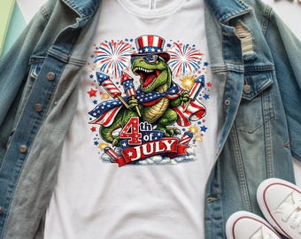 Trex 4th Of July Shirt, Patriotic Toddler Shirt, 250 Years USA Shirt, American Celebration Day, 250th Anniversary Boys Shirt, American Boy