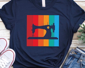 Retro Sewing Shirt, Sewing Machine Shirt, Quilter Tee, Sewing Lover Gift, Quilting Shirt, Needle Worker, Gift For Quilting, Shirt For Sewing