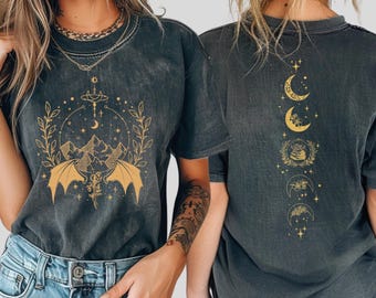Comfort Colors® Fantasy Bookish Shirt, Booktok Merch, Dragon Lover Tshirt, Dark Reader Shirt For Woman, Magical Book Tee, Book Fan Shirt