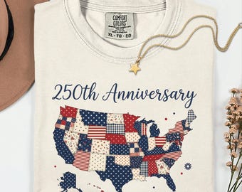 Comfort Colors® 250th Anniversary Shirt, America Calenration Shirt, Man Woman Patriotic Shirt, 250 Years USA Shirt, USA Flags, Freedom Shirt