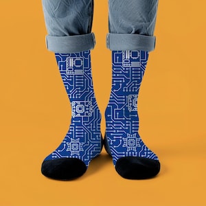 Calcetines de programador de circuitos l Regalos para programadores, ingenieros eléctricos, ingenieros de software, informáticos Calcetines deportivos