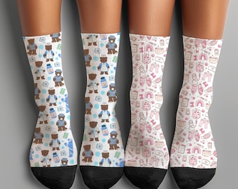 Funny Hospital Socks Doctor and Nurse Design | Medical Nursing Crew Socks l Appreciation Gifts for Doctor, Nurse and Healthcare Staff