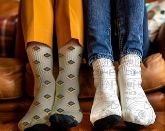 Programmer Socks | Coder Tech Computer Crew Sock l Tech Engineers Socks l Coding Socks l Computer Science Socks l Tech Socks Gifts