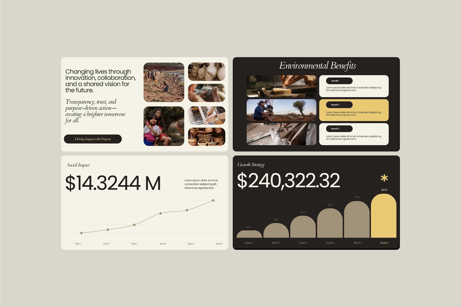 Nonprofit Pitch Deck Canva Template Editable Presentation (digital