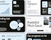Investor Pitch Deck, Startup Presentation, Business Proposal | Data & Financial Slides, Minimal Investor Pitch Theme Canva Template