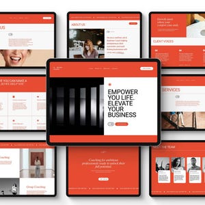 Wix Website Template for Life Coach, Business Coach, Agency, Marketing Website | Business Minimal Custom Design Website Template Wix