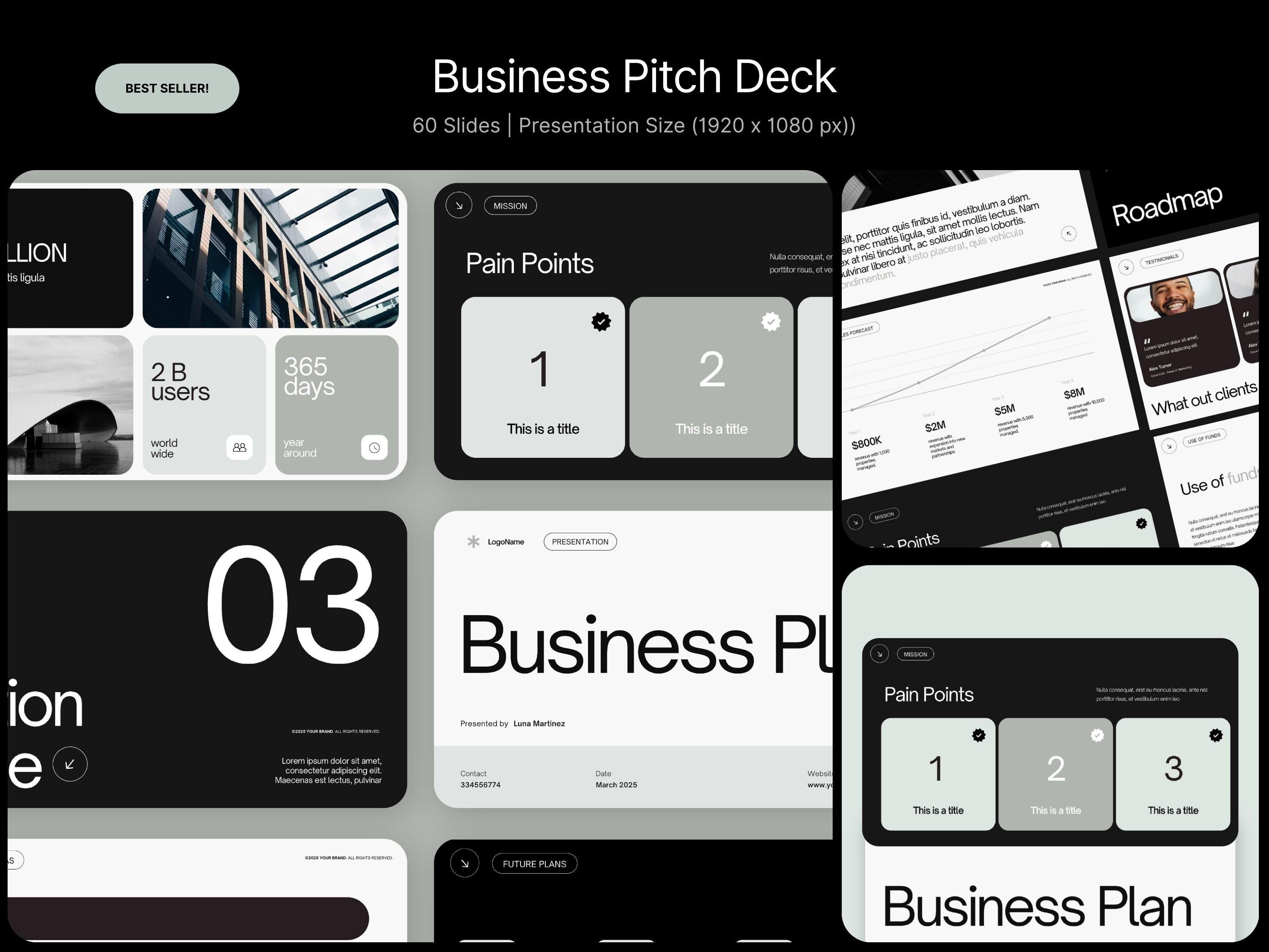 Canva Business Template Bundle: Pitch Deck, Business Plan, IG Posts ...