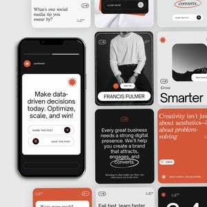 Social Media Templates for Coaching, Digital Marketing Instagram Templates, Social Media Managers, Blogger Business Template | Canva